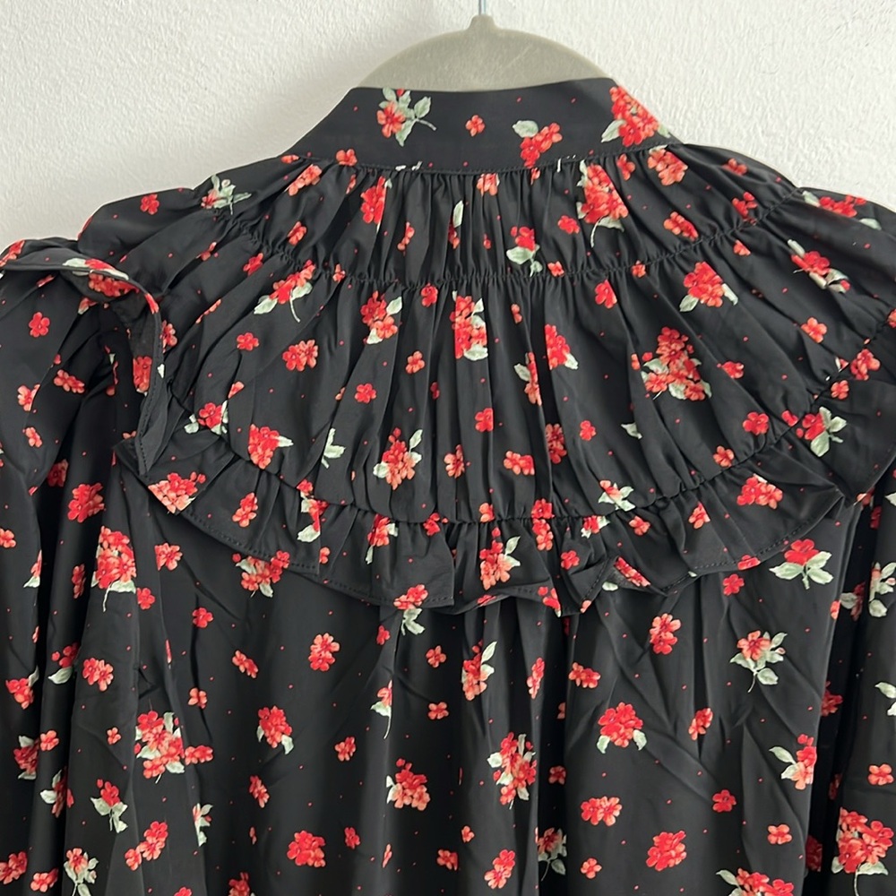 Floral Black High-Low Dress - Picture 13 of 14